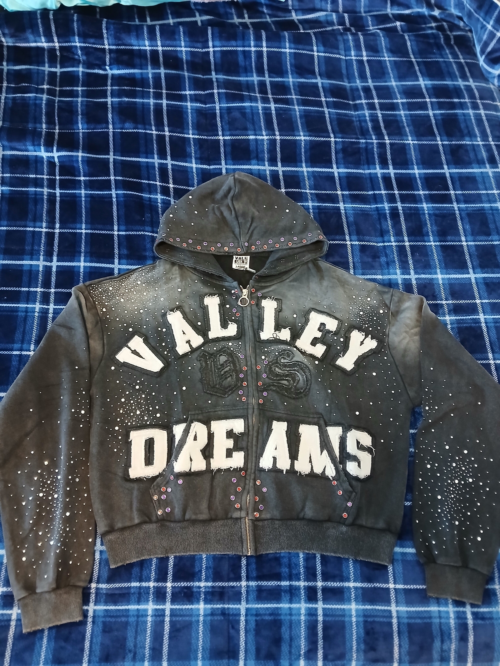 Valley Dreams Black Hooded Zip Up